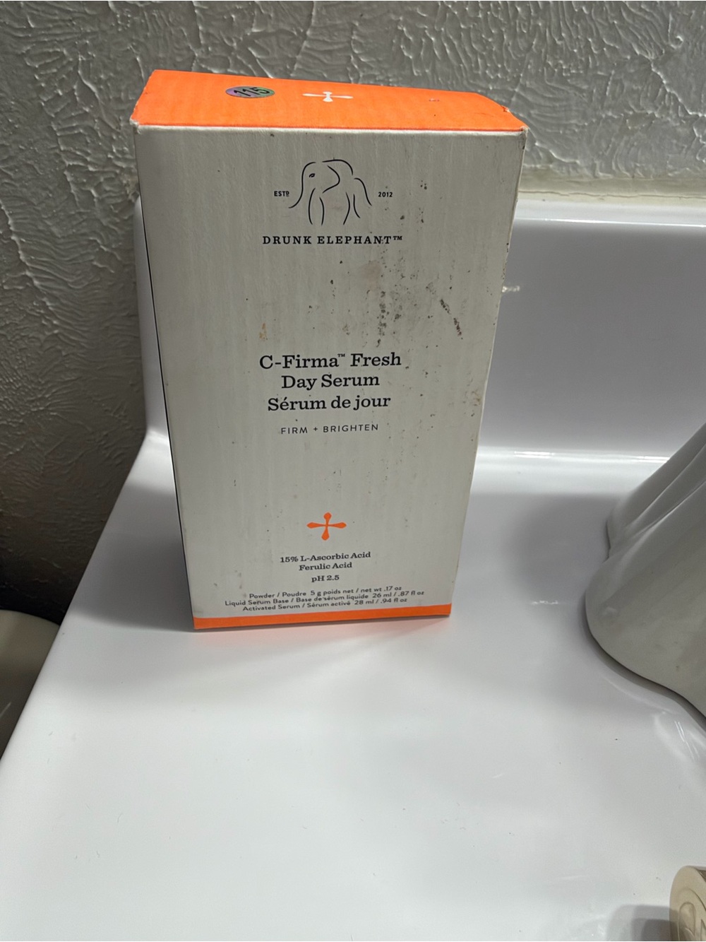 Drunk Elephant C-Firma Fresh Day Serum – White & Orange Packaging